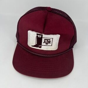 Hatco YoungAn '57 ATM Baseball Cap Dark Red Adjustable Strap One Size